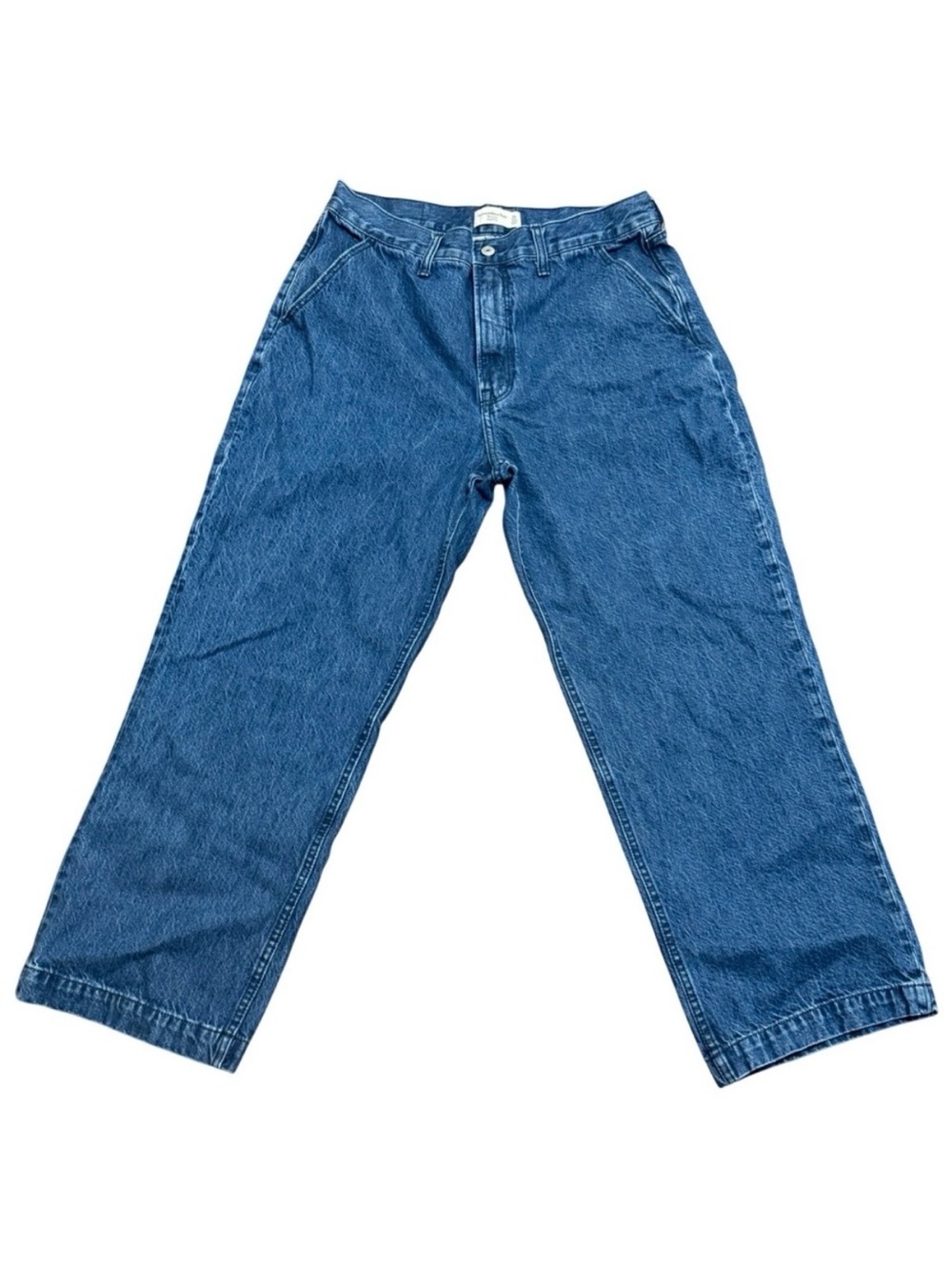 Abercrombie & Fitch Loose High Rise Jeans Medium Wash Denim Size 31 Women's 12 S